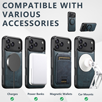 Étui de téléphone en cuir PU magnétique avec cire d'huile, directement de l'usine OEM/ODM, protection à 360° °   Support rotatif pour anneau, compatible avec la série Apple