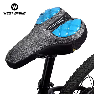 WEST BIKING Housse de <span class=keywords><strong>selle</strong></span> de vélo en silicone 3D, tissu, <span class=keywords><strong>selle</strong></span> de vélo de montagne, coussin de <span class=keywords><strong>selle</strong></span> de vélo, antichoc, antidérapant, housse de <span class=keywords><strong>selle</strong></span> de vélo - Product Image 1