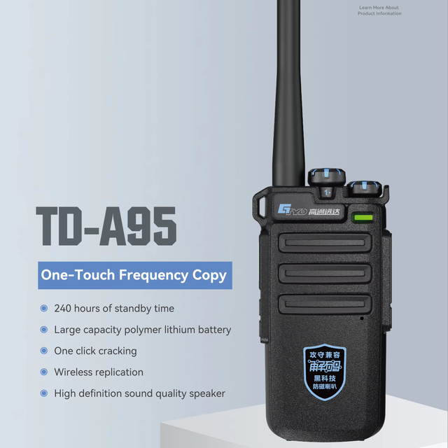 GTYD TD-A95 Customize Good Selling Uhf 5w Output Power Gmrs Amateur Radio Transceiver Wireless Intercom Radio