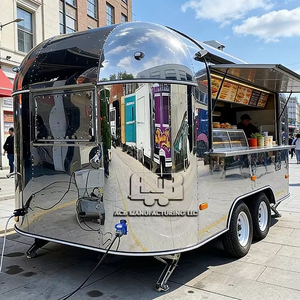Camion de restauration entièrement équipé en aluminium avec station de crème glacée et de frites en fibre de verre, cuisine mobile - Product Image 1