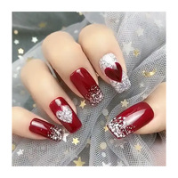 Belles conceptions de vacances carré faux ongles conseils personnalisé Vivid Nature série couleur Orange unie prix de gros fausse presse sur les ongles