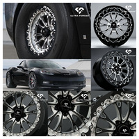 2 3 قطع سبيكة سحب مزورة سيارة سباق مقعرة عجلة قفل 5x5x be7.5 x 15 17 18 بوصة حافة ل Gtr Bmw Corvette Supra