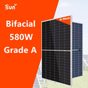 Panneaux photovoltaïques bifaciaux Topcon SUNPLUS au meilleur prix, 580W, pour centrale solaire, 2278x1134x30mm (89.7x44.6x1.18 po) - Product Image 1