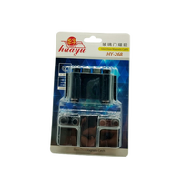 Loquet magnétique tactile à ouverture par poussée pour porte double vitrage en plastique OEM avec charnières pivotantes noires et poignée, ensemble complet pour salon