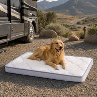 Matelas de voyage pour chien avec support à ressorts ensachés pour camping-car, camping et longs trajets routiers