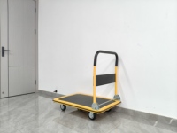 Carretilla Plegable de Gran Tamaño, Carretilla Industrial de Plataforma Plana con Ruedas Giratorias, Carretilla Manual de Carga Pesada