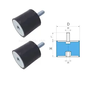 Swks Fabricage Groothandel Topkwaliteit Mannelijke Vrouwelijke Anti-Vibratie Montage Rubber Buffer Demper Isolator