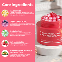 Crème en Capsules Nourrissante, Hydratante, Éclaircissante et Anti-Âge au PDRN, Collagène, Curcuma, Centella, Vitamine C et Niacinamide pour Tous