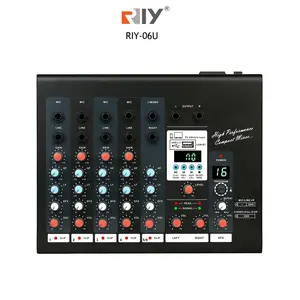 Advanced Design RIY-06U Public Address System Mini Digital Music Mixing Audio Console Mixer