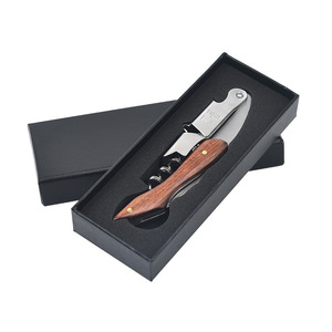 Juego de Herramientas para Abrir Botellas de Vino Multifuncional, Moderno y Minimalista, de Acero Inoxidable y Negro - Venta al por Mayor - Product Image 1