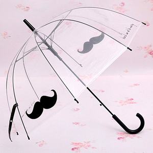 Parapluie clair grand Transparent voir à travers la mariée mariage dames bâton de marche parapluies bulle dôme forme britannique rétro - Product Image 4