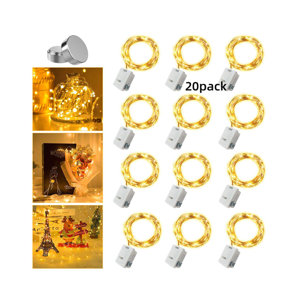 Wholesale Copper Wire Fairy Lights String With Led Twinkle Effect Warm White Decorative Lighting For Garden Ip44 Rated Christmas