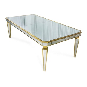 Sự kiện sang trọng khách sạn đám cưới ăn hình chữ nhật bảng đầy đủ gương vàng dòng - Product Image 2