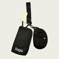 Portefeuille double compartiment pour poignet avec porte-clés, blocage RFID, étanche, en cuir PU, fermeture éclair, doublure polyester, pour usage quotidien