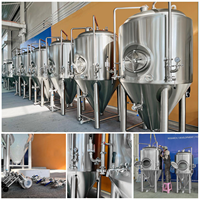 Fermenteurs coniques en acier inoxydable de qualité 500 gallons/unités/réservoir de stockage 2000l prix de vente