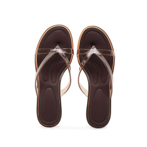 New Summer French Toe-Strap <strong>Slippers</strong> Women's Open-Toe Thin-Strap <strong>Red</strong> Heels One-Strap Flip Flops - Product Image 2