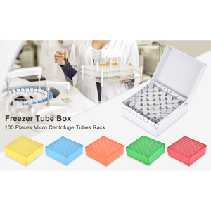 กล่องเก็บหลอดเซ็นทริฟิวจ์แบบกันน้ำ 100 ช่อง ทำจากพลาสติก PP สีขาว สำหรับหลอดไมโครขนาด 1.5 1.8 2 มล. - Product Image 6