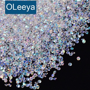 คริสตัลตกแต่งเล็บ OLeeya Rhinestone Nails Glass ขนาด 1.1 มม. ถึง 1.8 มม. ผงคริสตัลเล็กๆ สำหรับตกแต่งเล็บ ไมโครเซอร์คอน ลูกปัดคริสตัลสำหรับทำเล็บ - Product Image 2