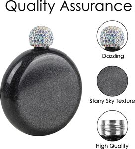 Mini-flasque à <span class=keywords><strong>whisky</strong></span> portable en acier inoxydable de 5 oz, durable et écologique, avec enveloppe en cuir, pour le transport sur la hanche - Product Image 3