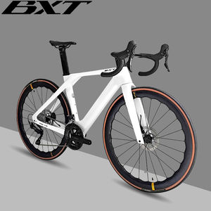 Bicicleta de <span class=keywords><strong>Carretera</strong></span> de Carbono BXT Pro-145 Aero 2x12 Velocidades 105 R7120, Bicicleta de Ciclismo de <span class=keywords><strong>Carretera</strong></span> de Carreras Rápida con Frenos de Disco Hidráulicos de Fibra de Carbono - Product Image 4