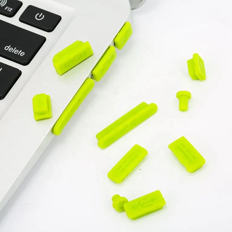 USB Protective Cover PC Laptops Computers Prevention Dustproof Ring Button Dust Cap For Macbook Silicone Anti Dust Plug