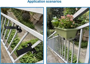 Versión mejorada Maceta Caja Soportes para colgar al aire libre barandilla soporte fijo para maceta - Product Image 3