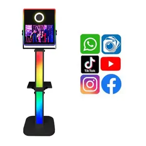 2024 New Design Dslr Photo Booth Selfie Photo Booth Machine Box 15.6 Inch Touch Screen Foto Kiosk And Printer Camera