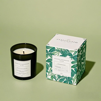 Boîte à bougie noire de luxe recyclée, emballage personnalisé avec impression de logo, boîte en papier kraft brun, inserts en carton, magnétique portable
