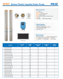 FLY Bulk 3FDC4.5/85-72/1100 <strong>Solar</strong> Deep Well <strong>Pump</strong> 3FDC Bulk <strong>Solar</strong> Water <strong>Pump</strong> Kit Easy-install for Agricultural Irrigation - Product Image 2