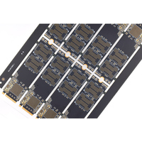 Circuit imprimé noir de carte PCB multicouche sans halogène de Tg élevé d'OEM pour le lecteur à semi-conducteurs construit à l'usine