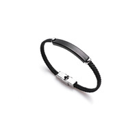 Bracelets en corde de mode pour couple noirs, bracelet en corde gravé sur mesure, accessoires de bijoux de mode, vente en gros 2025 ALN25122236