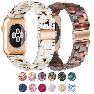 Dây Đeo Đồng Hồ Bằng Nhựa Sang Trọng Cho Apple Watch Series 8 7 6 5 4 40Mm 38Mm 45Mm 41Mm 44Mm 42Mm Dây Đeo Correa Trong Suốt Cho Iwatch