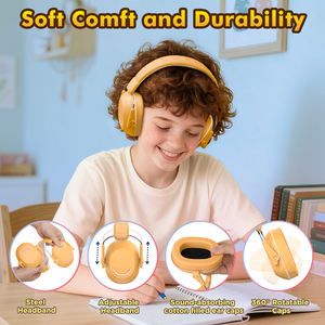 Горячая распродажа: оранжевые наушники с шумоподавлением, детские наушники-гарнитуры для малышей и детей - Product Image 5