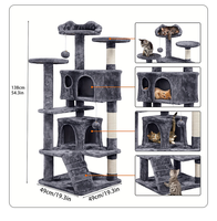 Prix usine tour d'arbre à chat pour intérieur chats maison multi-niveaux meubles pour animaux de compagnie lit chat arbre d'escalade avec hamac sisal grattoir