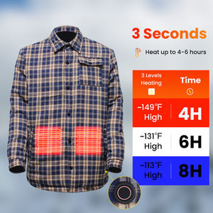 Veste chauffante décontractée d'hiver pour <span class=keywords><strong>homme</strong></span>, <span class=keywords><strong>sans</strong></span> coutures, en duvet, <span class=keywords><strong>grande</strong></span> <span class=keywords><strong>taille</strong></span>, <span class=keywords><strong>taille</strong></span> unique, personnalisable, avec batterie chauffante intégrée et logo frontal - Product Image 4