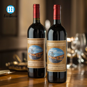 Dính tất cả các chai hình dạng nhãn rượu vang flexiblepvc nhãn rượu vang - Product Image 1
