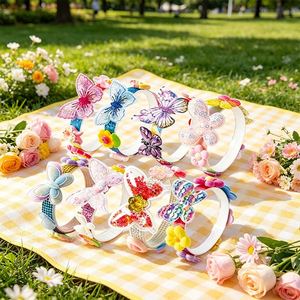 Whimsical <b>Bow</b> Making Set Kids DIY Hairbands <b>Clips</b> Butterflies Flowers Stickers Craft Birthday Gift Box Wholesale - Product Image 3