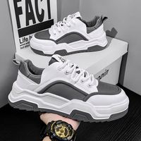 Prix de gros Nouvelle collection Baskets pour hommes respirantes, tendance, polyvalentes, rehaussantes, décontractées, style skate, à semelle épaisse