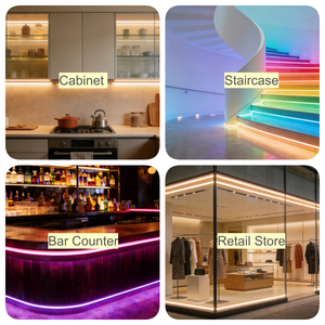 Custom 5*5.5mm Cabinet Lighting DC24V Slim Neon <strong>Strip</strong> Dome Silicone <strong>LED</strong> <strong>Diffuser</strong> IP65 Rope <strong>Light</strong> Chinese Online Sales Site - Product Image 6
