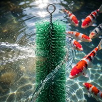 Brosse filtrante de nettoyage à poils haute densité en PET/PP/PBT/PA pour la filtration des bassins à carpes koï et des bassins à poissons, de 30 cm à 200 cm