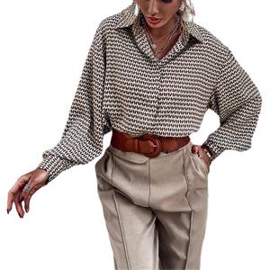 เสื้อเบลาส์ลองไลน์กระดุมแบบซ่อนได้มีปุ่มรับรองโดย GOTS และ TUV - Product Image 1