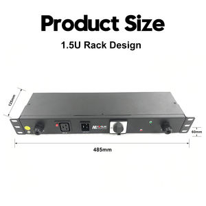 <span class=keywords><strong>19</strong></span> אינץ' אופקי 1.5U 2 כיווני IEC C19 C20 מתלה שקע PDU עם חיווט עצמי מתג מעקף UPS - Product Image 4