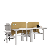 Bureau de travail intelligent, moderne, en acier, ergonomique, électrique, convertible, réglable en hauteur, avec double moteur, bureau debout