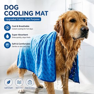 Tapis rafraîchissant pour chien en PVA lavable et durable, serviette rafraîchissante pour animaux de compagnie douce et très absorbante pour le <span class=keywords><strong>bain</strong></span> et le toilettage estival avec séchage rapide - Product Image 1