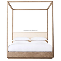 2024 New King Size Holzrahmen Doppelbett möbel bequemes Design Massivholz Baldachin Betten für Wohnzimmer