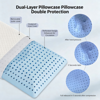 Oreiller de cou ergonomique moderne en mousse à mémoire de forme déchiquetée à rebond lent, lavable, pour hôtel, vente en gros, oreiller de sommeil