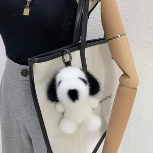 Cute Puppy Keychain Fashion Dog Keyring Pendant Creative Faux Mink Fur Couple Car Keyholder Bag Jewelry Charm <b>Accessories</b> - Product Image 5