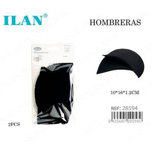 Imbottiture per Spalle Ilan 10x16x1.2 Cm Nere 2 Pezzi per Abbigliamento Femminile - Product Image 1