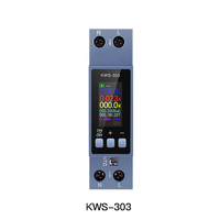 Compteur de tension et de courant numérique multifonction KWS AC pour rail DIN, 100-290V, 40A