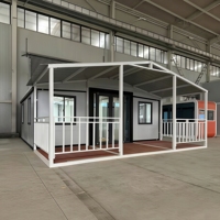 Maison préfabriquée complète en conteneur extensible de 20 pieds ou 40 pieds, deux chambres, en vente, unité d'habitation mobile, maison portable